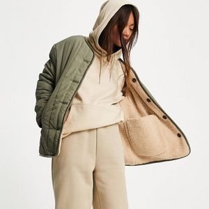 Topshop Reversible Sherpa Jacket